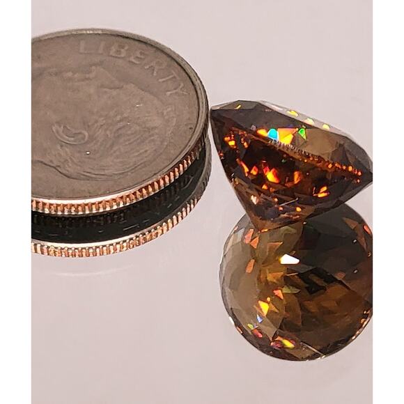 10+ Carat Flawless Round Honey Zircon!! - Picture 12 of 15